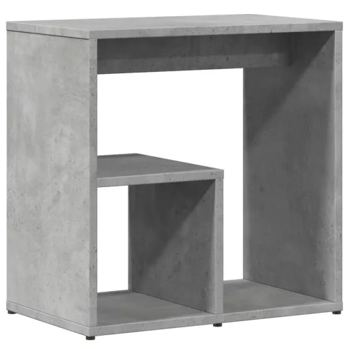 2 db betonszürke szerelt fa kisasztal 50x30x50 cm