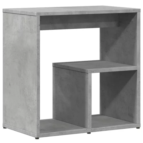 2 db betonszürke szerelt fa kisasztal 50x30x50 cm
