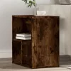 2 db füstös tölgy színű szerelt fa kisasztal 50x30x50 cm