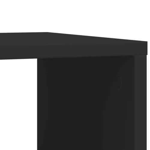 Fekete szerelt fa kisasztal kerekekkel 50 x 30 x 55 cm