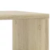 Sonoma tölgy színű szerelt fa kisasztal kerekekkel 50x35x55 cm