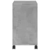 Betonszürke szerelt fa kisasztal kerekekkel 50 x 30 x 55 cm