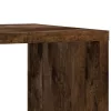 Füstös tölgy színű szerelt fa kisasztal kerekekkel 50x30x55 cm