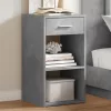 2 db betonszürke szerelt fa éjjeliszekrény 35 x 34 x 65 cm