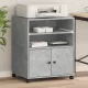 Betonszürke nyomtatóállvány kerekekkel 60x48x74 cm