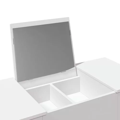 Fehér fésülködőasztal tükörrel 100x45x76 cm