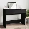 Fekete fésülködőasztal tükörrel 100x45x76 cm