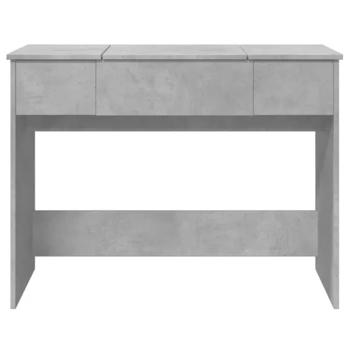 Betonszürke fésülködőasztal tükörrel 100x45x76 cm