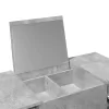 Betonszürke fésülködőasztal tükörrel 100x45x76 cm