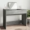 Szürke sonoma színű fésülködőasztal tükörrel 100x45x76 cm