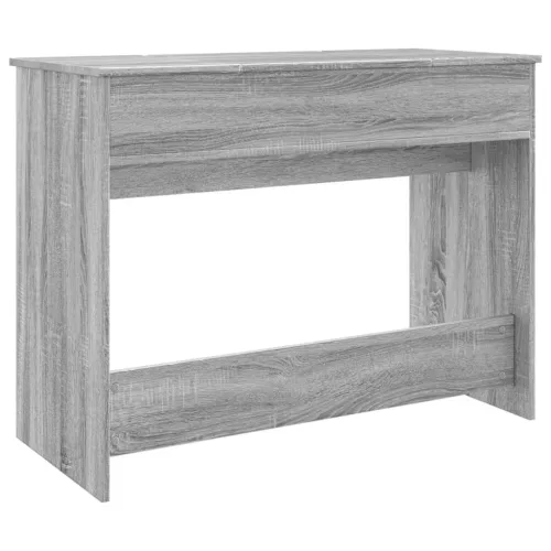 Szürke sonoma színű fésülködőasztal tükörrel 100x45x76 cm