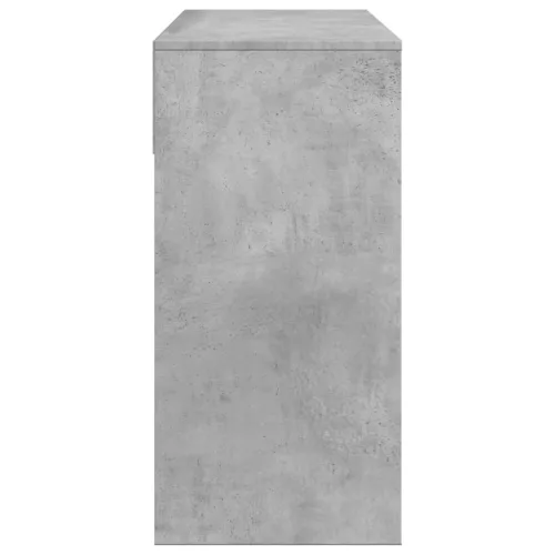 Betonszürke fésülködőasztal tükörrel 80x39x80 cm