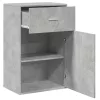 Betonszürke szerelt fa tárolószekrény 56,5 x 39 x 90 cm