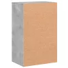 Betonszürke szerelt fa tárolószekrény 56,5 x 39 x 90 cm