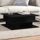 Fekete szerelt fa dohányzóasztal 70x70x29 cm