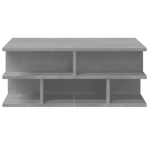 Betonszürke szerelt fa dohányzóasztal 70x70x29 cm