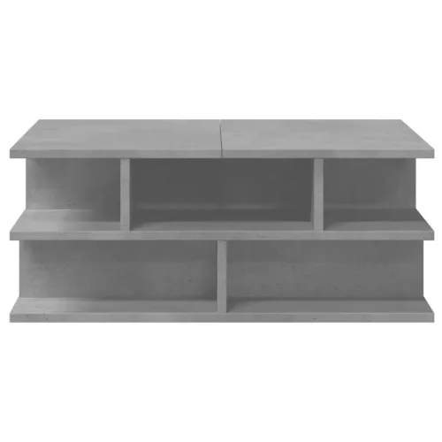 Betonszürke szerelt fa dohányzóasztal 70x70x29 cm