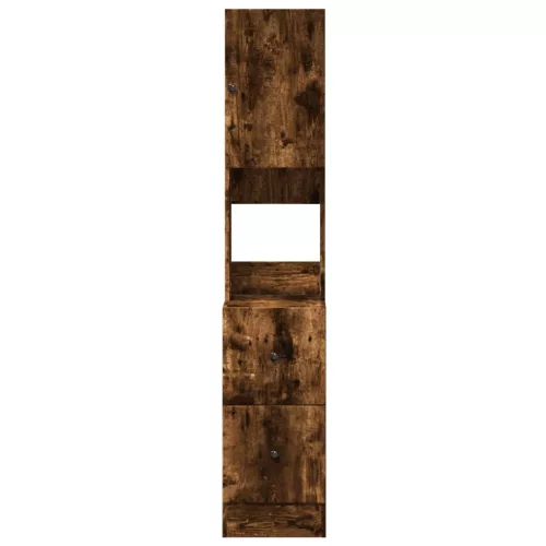 Füstös tölgy színű szerelt fa konyhaszekrény 35 x 50 x 180 cm