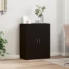 Fekete szerelt fa irattartó szekrény 60 x 32 x 77,5 cm