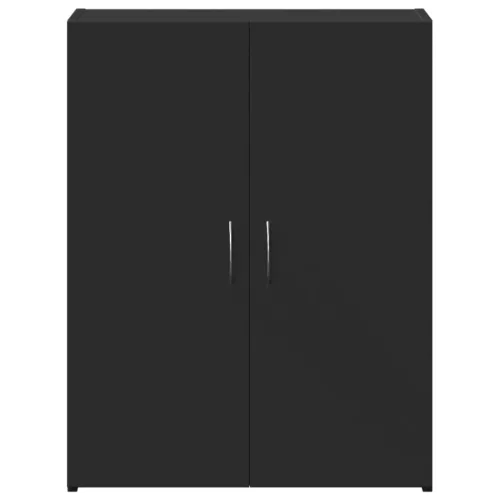Fekete szerelt fa irattartó szekrény 60 x 32 x 77,5 cm