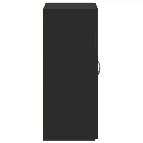Fekete szerelt fa irattartó szekrény 60 x 32 x 77,5 cm