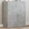 Betonszürke szerelt fa irattartó szekrény 60 x 32 x 77,5 cm