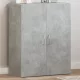 Betonszürke szerelt fa irattartó szekrény 60 x 32 x 77,5 cm
