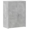 Betonszürke szerelt fa irattartó szekrény 60 x 32 x 77,5 cm