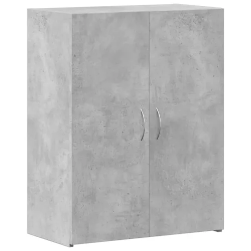 Betonszürke szerelt fa irattartó szekrény 60 x 32 x 77,5 cm