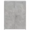 Betonszürke szerelt fa irattartó szekrény 60 x 32 x 77,5 cm