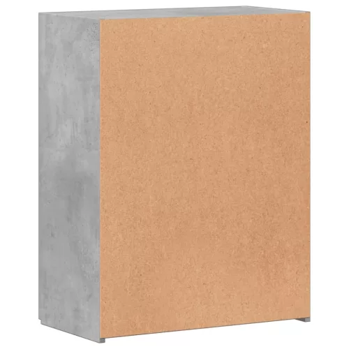 Betonszürke szerelt fa irattartó szekrény 60 x 32 x 77,5 cm
