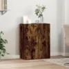 Füstös tölgy színű szerelt fa irattartó szekrény 60x32x77,5 cm