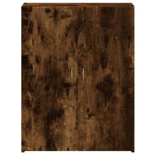 Füstös tölgy színű szerelt fa irattartó szekrény 60x32x77,5 cm