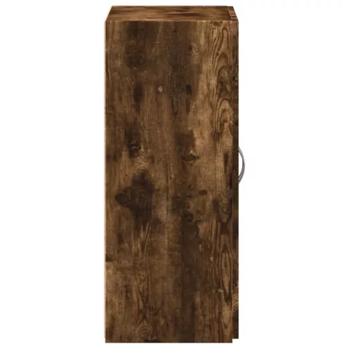 Füstös tölgy színű szerelt fa irattartó szekrény 60x32x77,5 cm