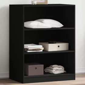 Fekete szerelt fa ruhásszekrény 77 x 48 x 102 cm