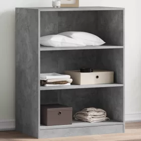 Betonszürke szerelt fa ruhásszekrény 77 x 48 x 102 cm