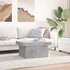 Betonszürke szerelt fa dohányzóasztal 80 x 55 x 40 cm