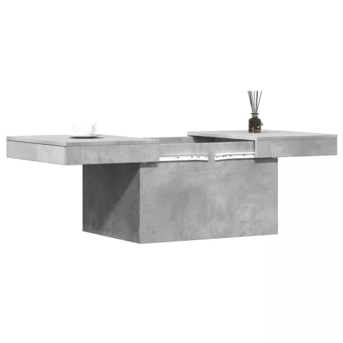 Betonszürke szerelt fa dohányzóasztal 80 x 55 x 40 cm