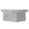 Betonszürke szerelt fa dohányzóasztal 80 x 55 x 40 cm