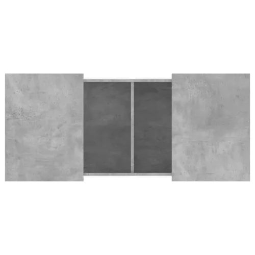 Betonszürke szerelt fa dohányzóasztal 80 x 55 x 40 cm