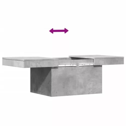 Betonszürke szerelt fa dohányzóasztal 80 x 55 x 40 cm