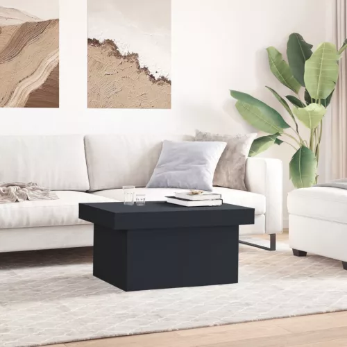 Fekete szerelt fa dohányzóasztal 100 x 55 x 40 cm