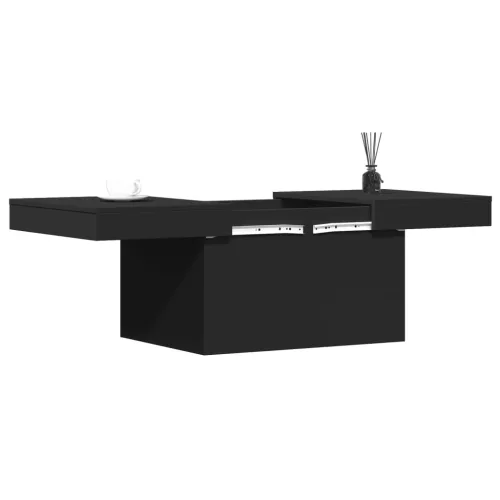 Fekete szerelt fa dohányzóasztal 100 x 55 x 40 cm