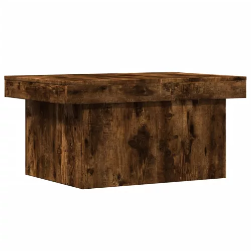 Füstös tölgy színű szerelt fa dohányzóasztal 100x55x40 cm