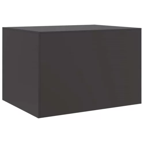 Fekete acél dohányzóasztal 67 x 50 x 44 cm