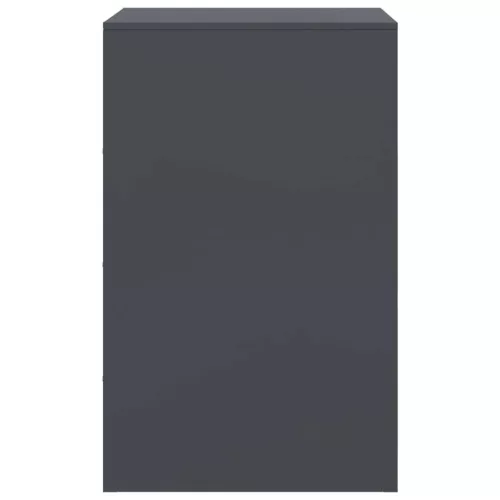2 db antracitszürke acél éjjeliszekrény 34,5x39x62 cm