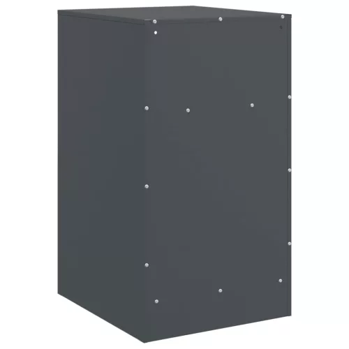 2 db antracitszürke acél éjjeliszekrény 34,5x39x62 cm