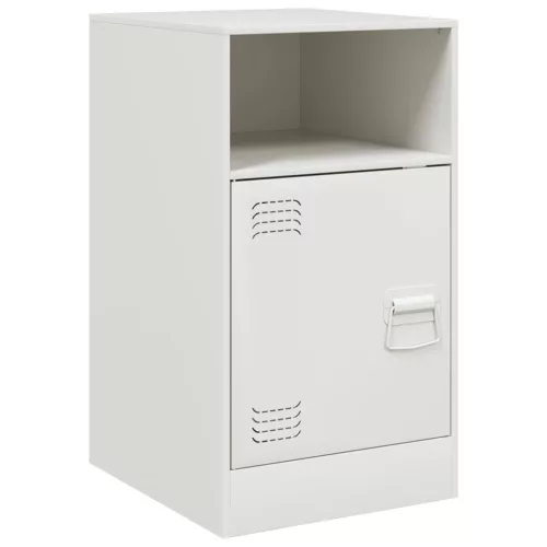 Fehér acél éjjeliszekrény 34,5x39x62 cm