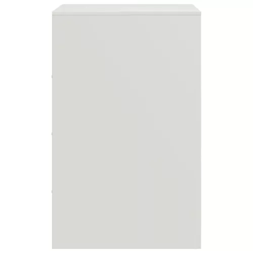 2 db fehér acél éjjeliszekrény 34,5x39x62 cm