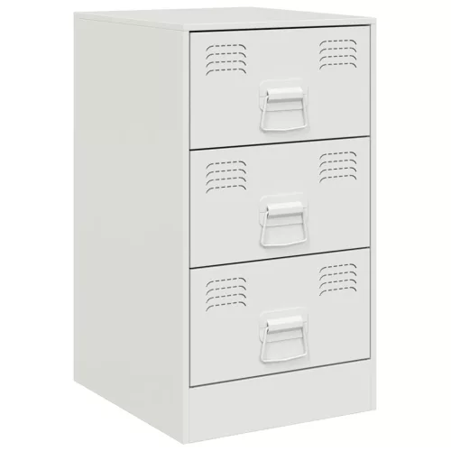 2 db fehér acél éjjeliszekrény 34,5x39x62 cm